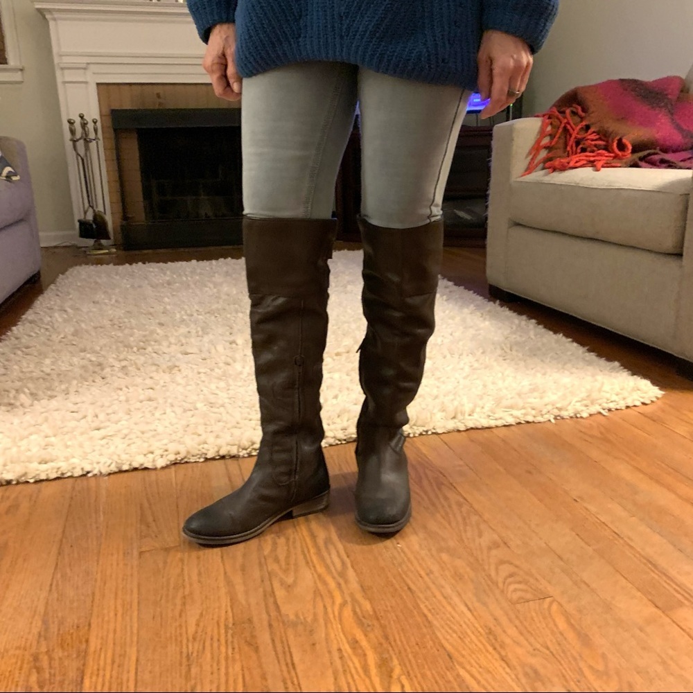 BX for Bronx Leather Over the Knee Boots